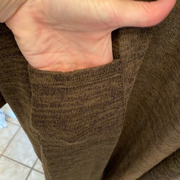 NWT Agnes & Dora Brown Long Length Duster Open Front Cardigan Caftan M - Picture 7 of 8